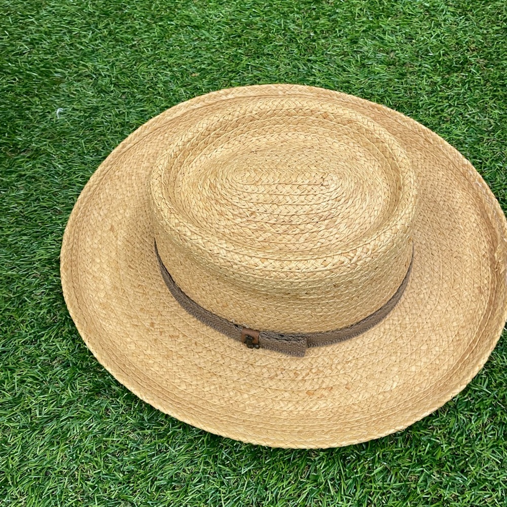 Genuine Raffia Men’s Golf Hat Size S/M Beige